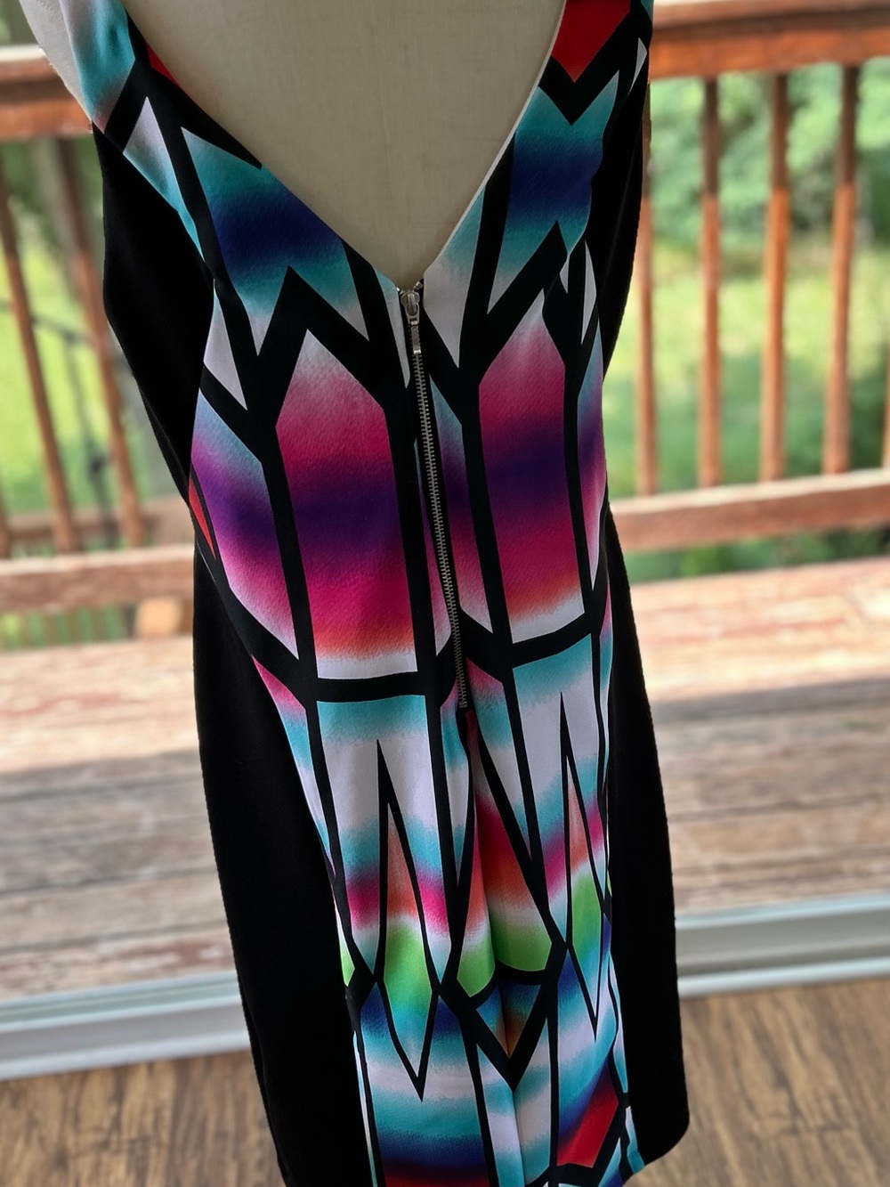 Women’s Dress Bisou Bisou Size 16 Multicolor Geometric Prints